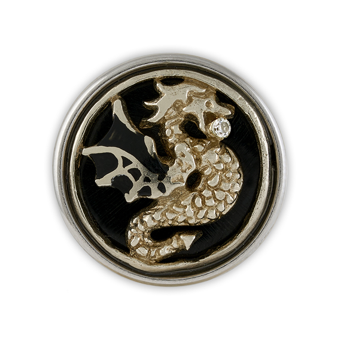 Кнопка Белый дракон Noosa-Amsterdam CRN-521-01