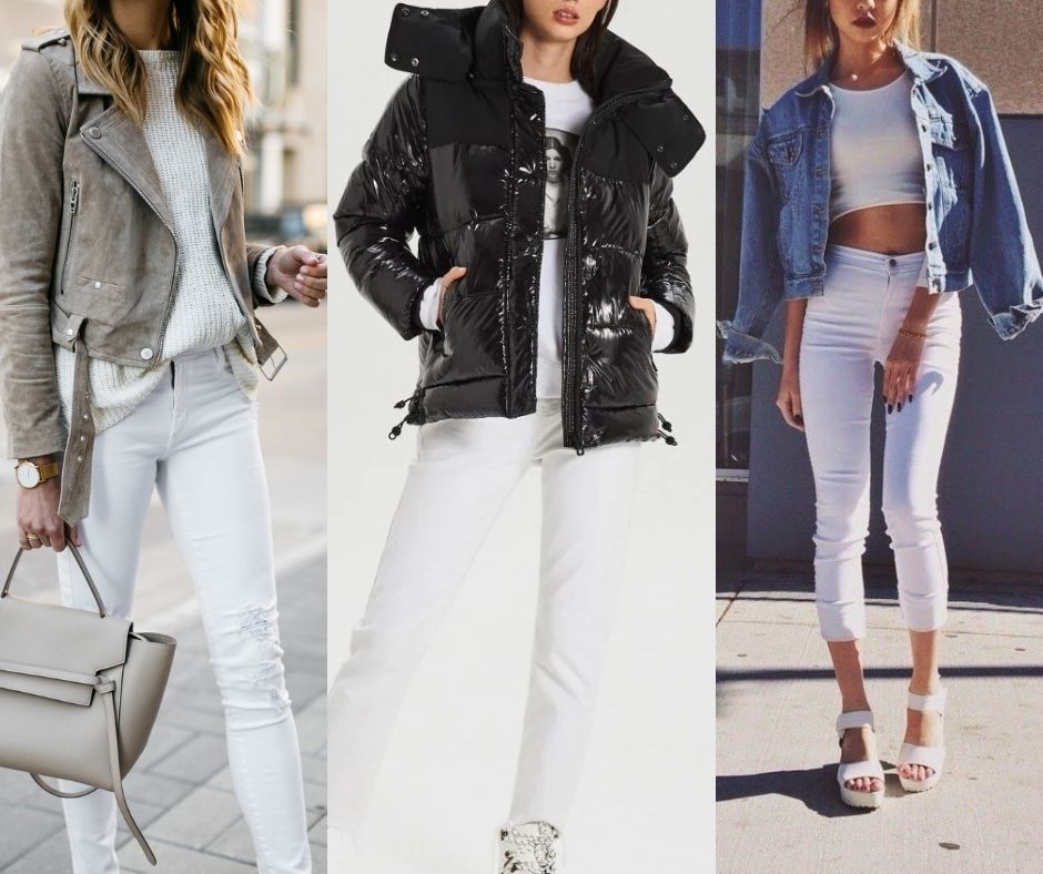 С чем носить белые джинсы? 3 варианта сочетаний